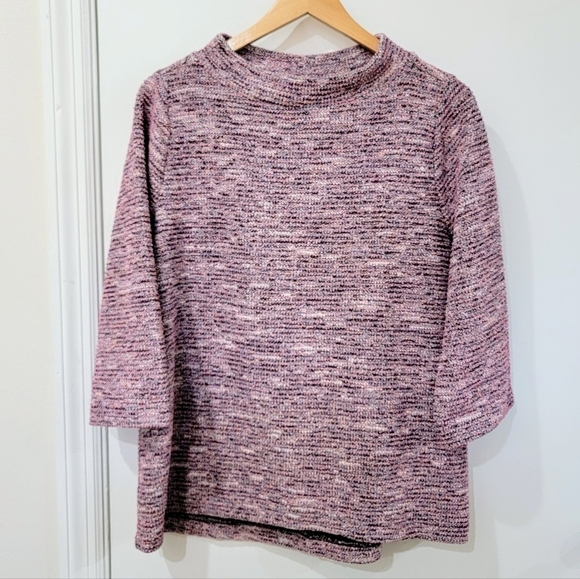 LOFT Mock Neck Knit Sweater Top Size Medium - Picture 8 of 15